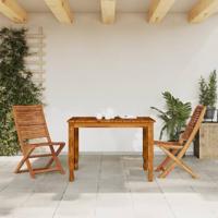 Tuinstoelen inklapbaar 2 st massief acaciahout - thumbnail