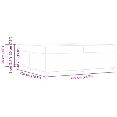 Bedframe met matras Donkerbruin 200 x 200 cm Stof