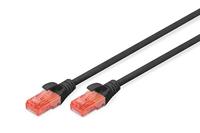 Digitus DK-1612-010/BL RJ45 Netwerkkabel, patchkabel CAT 6 U/UTP 1.00 m Zwart Verdraaide paren 1 stuk(s) - thumbnail