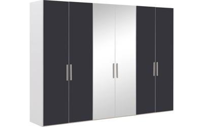 Goossens Kledingkast Easy Storage Ddk, Kledingkast 304 cm breed, 220 cm hoog, 4x draaideur en 2x spiegel draaideur midden Goossens Kledingkast Easy Storage Ddk, Kledingkast 304 cm breed, 220 cm hoog, 4x draaideur en 2x spiegel draaideur midden