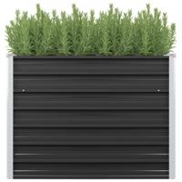 VidaXL Plantenbak verhoogd 100x40x77 cm gegalvaniseerd staal antraciet - thumbnail