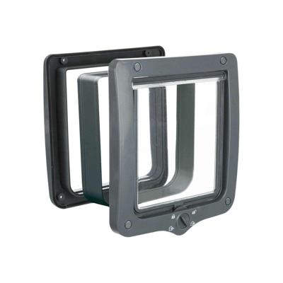 Trixie 4-weg kattenluik xl met tunnel grijs