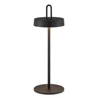 Draadloze Oplaadbare LED Tafellamp - Binnen & Buiten - Dimbaar - ø12.8 x 36.6 cm - Warmwit licht - 3000mAh - Zwart - thumbnail