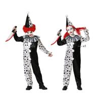 Kostuums voor Kinderen Grijs Clown Kinderen - Maat: 10-12 Jaar - Maat: 10-12 Jaar - thumbnail