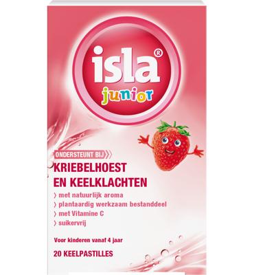 Isla Junior keelpastilles aardbei 20 Pastilles