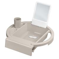 Rotho AVA Kinderwasbakje voor op Badrand 40x40x13 cm Cappuccino - thumbnail