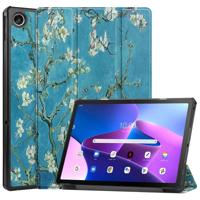 Lunso - Lenovo Tab M10 Plus Gen 3 (3e generatie) - Tri-Fold Bookcase hoes - Van Gogh Amandelbloesem - thumbnail