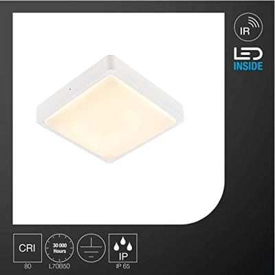 SLV Led plafonnièreAinos Square met bewegingssensor - 1003451 - thumbnail