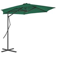 VidaXL Parasol met stalen paal 300 cm groen - thumbnail