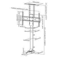 Maclean MC-866 tv-bevestiging 165,1 cm (65") Zwart - thumbnail