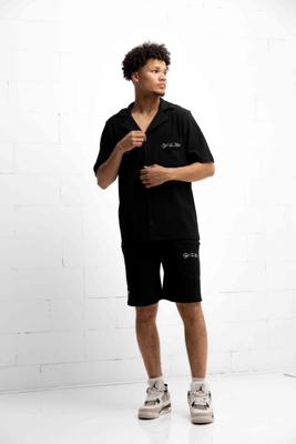 Off The Pitch Double Script Zomerset Heren Zwart - Maat L - Kleur: Zwart | Soccerfanshop