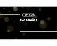 LED Dinerkaarsenset wax goud H24,5cm - thumbnail