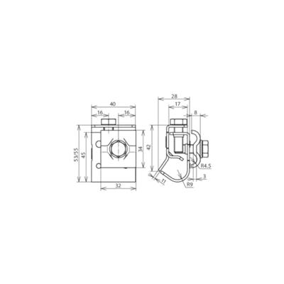 DEHN DRK DUL 8.10 W16.22 CU Dakgootklem 1 stuk(s)