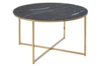 Bendt Ronde Salontafel 'Cay' Ø80cm, kleur Zwart/Goud - thumbnail
