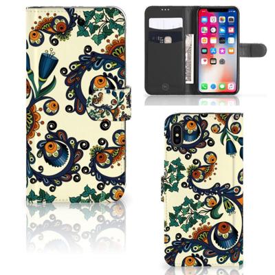 Wallet Case Apple iPhone Xs Max Barok Flower Wallet Case Apple iPhone Xs Max Barok Flower