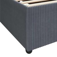 Bedframe met matras Donkergrijs 90 x 190 cm Stof - thumbnail