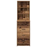 Highboard met lade Oud hout 40 x 41 x 135 cm Bewerkt hout - thumbnail