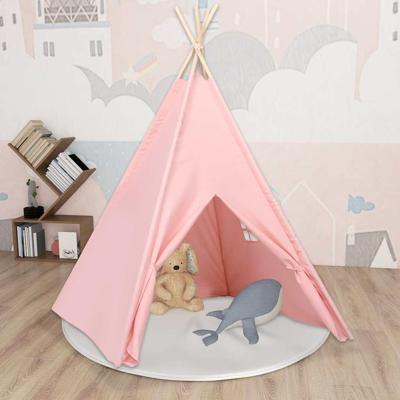 VidaXL Kindertipitent met tas 120x120x150 cm peachskin roze VidaXL Kindertipitent met tas 120x120x150 cm peachskin roze