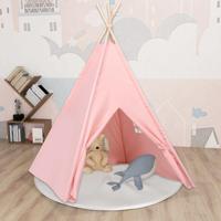 VidaXL Kindertipitent met tas 120x120x150 cm peachskin roze - thumbnail