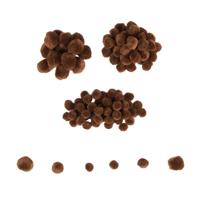 Colorations - mini pompons bruin, 100st. - thumbnail