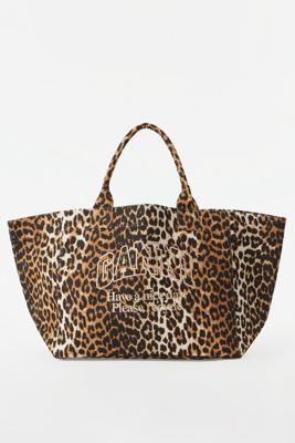 Ganni shopper XXL A7161 leopard