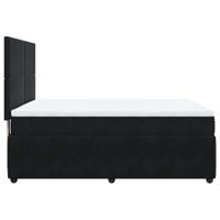 Boxspring met matras fluweel zwart 140x200 cm - thumbnail