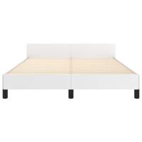 Bedframe met hoofdeinde zonder matras 140x200 cm wit - thumbnail