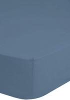 HIP Hoeslaken, Blauw - (100x200 cm) - Katoen Satijn - thumbnail