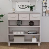 Wandtafel HAMAR 90x35x90 cm massief grenenhout wit - thumbnail