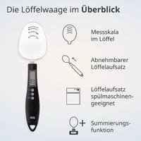 ADE - Weegschaal digitaal - Lepelweegschaal Eni zwart - thumbnail