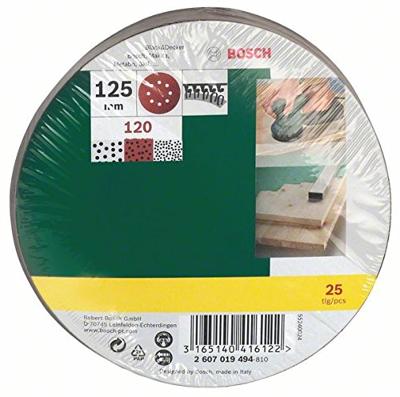 Bosch Accessories 2607019494 Excenterschuurpapier Met klittenband, Geperforeerd Korrelgrootte (num) 120 (Ø) 125 mm 25 stuk(s) Bosch Accessories 2607019494 Excenterschuurpapier Met klittenband, Geperforeerd Korrelgrootte (num) 120 (Ø) 125 mm 25 stuk(s)