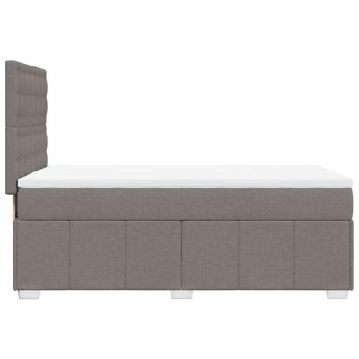 Boxspring met matras stof taupe 90x200 cm