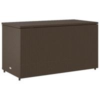 Tuinkast 110x55x60,5 cm poly rattan bruin - thumbnail