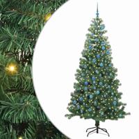VidaXL Kerstboom met 300 led met standaard groen 240 cm pvc - thumbnail