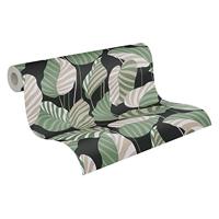 AS Creation Antigua - Zwart - Planten Behang - 390942 - thumbnail