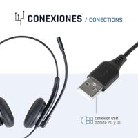 iggual Auriculares USB cancelación ruido ENC 3030 - thumbnail