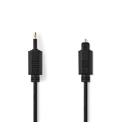 Optische Audiokabel | TosLink Male - 3,5 mm Optisch Male | 2,0 m | Zwart Optische Audiokabel | TosLink Male - 3,5 mm Optisch Male | 2,0 m | Zwart