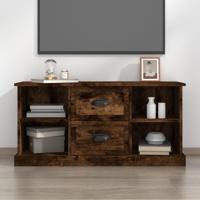 Tv-meubel 99,5x35,5x48 cm bewerkt hout gerookt eikenkleurig - thumbnail