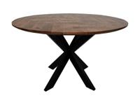 Eettafel Mozaik Verona rond - 140x140x76 - Naturel/zwart - - thumbnail