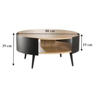 Calicosy - Salontafel - Dia 89cm - Eikenlook - thumbnail