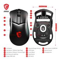Wireless muis MSI CLUTCH GM51 LIGHTWEIGHT WIRELESS Zwart 26000 DPI - thumbnail
