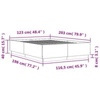 Bedframe bewerkt hout sonoma eikenkleurig 120x200 cm - thumbnail