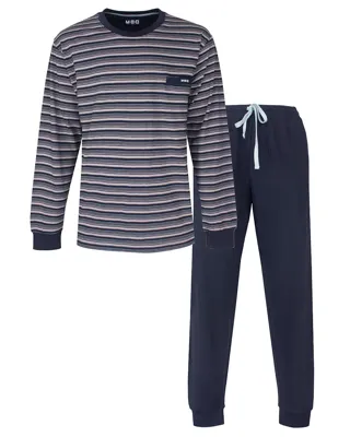 Paul Hopkins pyjama heren lange mouw - blauw/grijs