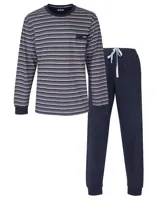 Paul Hopkins pyjama heren lange mouw - blauw/grijs - thumbnail