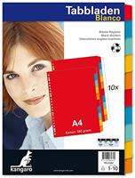 Tabbladen 23-gaats 10-delig assorti karton Kangaro - thumbnail