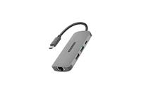 Sitecom CN-378 | USB-C naar Gigabit LAN Ethernet RJ45 + 2X USB 3.0 + 1x USB-C Power Delivery Port Adapter Hub - voor MacBook Pro/Air, Chromebook en andere USB Type C apparaten, grijs - thumbnail