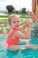 Bestway Opblaasbaar Zwembad 3 Ringen Transparant Tropisch 150x53 cm +6 Jaar Tuin 51045 - thumbnail