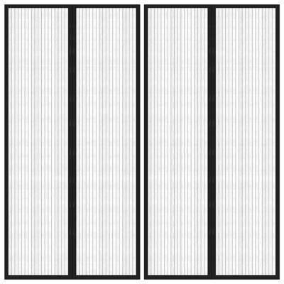 VidaXL Insectendeurgordijnen 2 st magnetisch 220x100 cm zwart