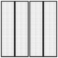 VidaXL Insectendeurgordijnen 2 st magnetisch 220x100 cm zwart - thumbnail