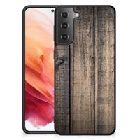Samsung Galaxy S21 Houten Print Telefoonhoesje Steigerhout - thumbnail